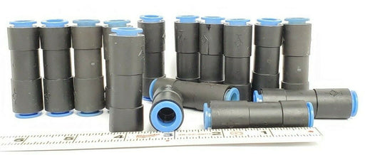 LOT OF 15 NEW SMC 10 STRAIGHT UNION FITTINGS, 10MM-10MM