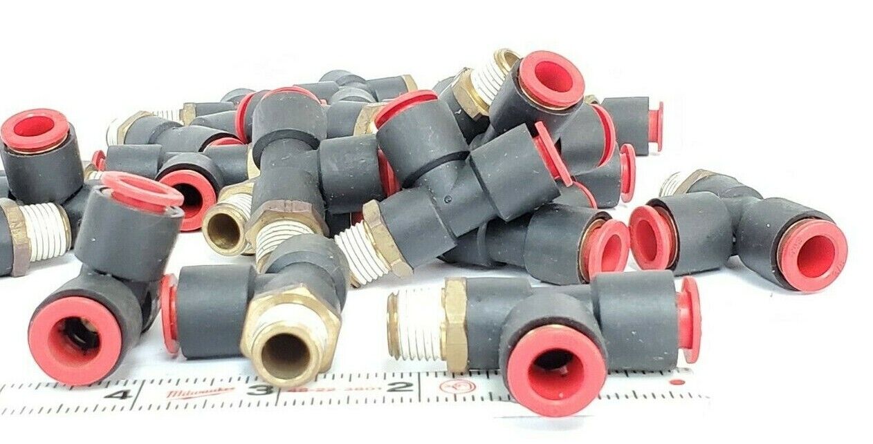 LOT OF 23 NEW SMC 3/8 RUN TEE FITTINGS, 3/8" X 3/8" X 1/4"