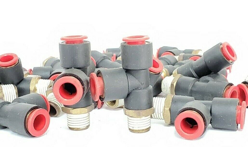 LOT OF 23 NEW SMC 3/8 RUN TEE FITTINGS, 3/8" X 3/8" X 1/4"
