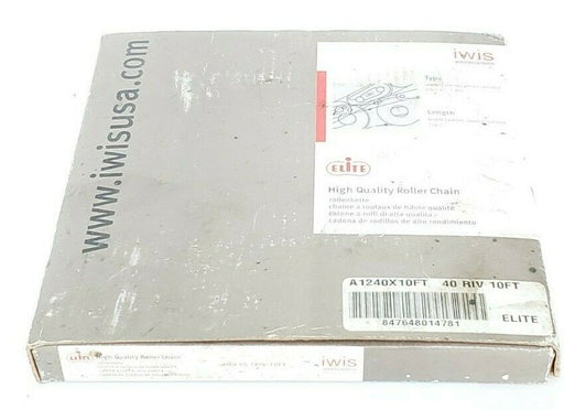 NEW ELITE IWIS A1240X10FT 40 RIV 10FT ROLLER CHAIN