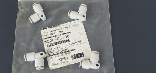 LOT OF 4 NEW SMC KQ2L-06-00 UNION ELBOW FITTINGS 6MM, KQ2L0600