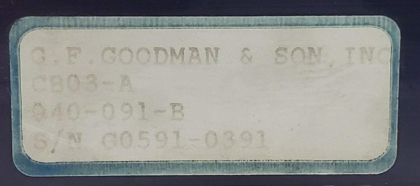 G.F. GOODMAN & SON CB03-A MODULE 040-091-B