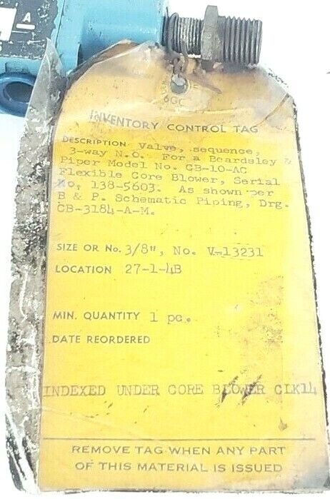 MAC 1804-1-03 3-WAY SEQUENCE SOLENOID VALVE 3/8" V-13231 1804103