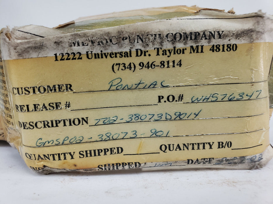 METRIC PUNCH COMPANY T02-38073D9014 BLOCK T0238073 DET#9014 GMSP02-38073-901