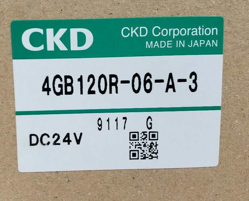 NIB CKD 4GB120R-06-A-3 SOLENOID VALVE, 4G SERIES, 24VDC, 4GB120R06A3