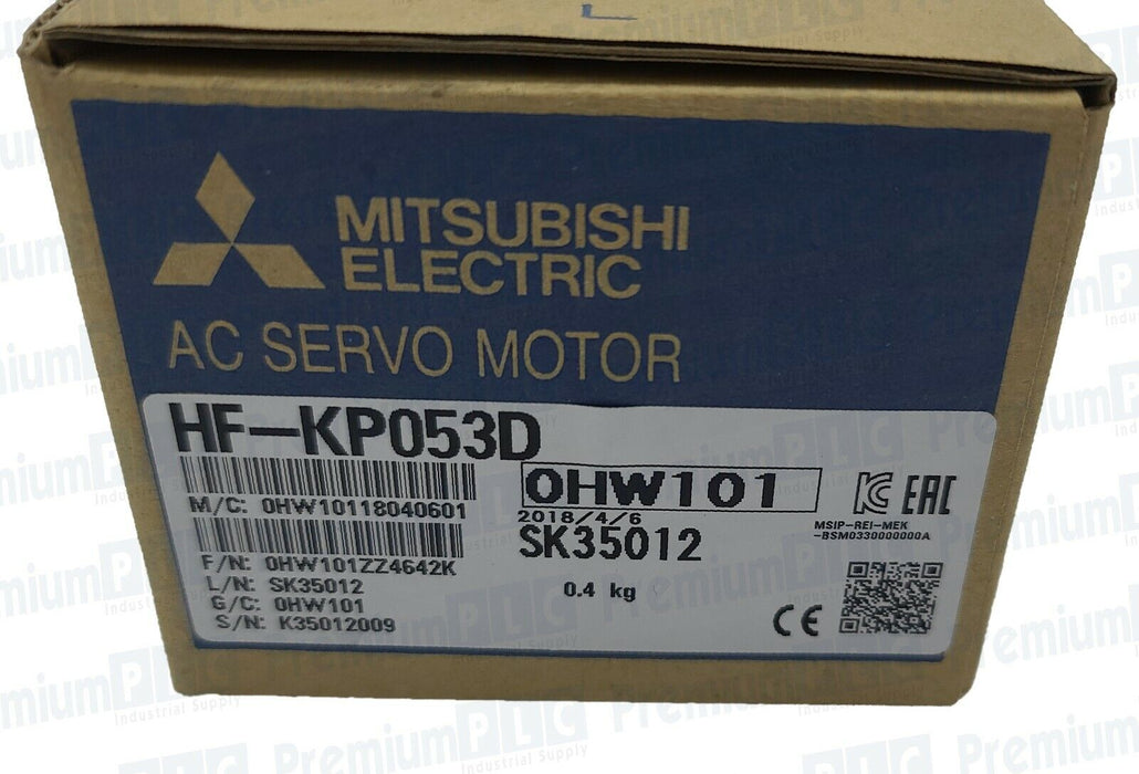 NIB MITSUBISHI HF-KP053D MELSERVO SERVO MOTOR 3AC 52V 0.9A 50W HFKP053D