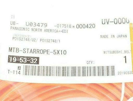 NEW MISUMI MTB-STARROPE-5X10 MITSUBOSHI BELT STAR ROPE, 5MM DIA. X 10M LENGTH