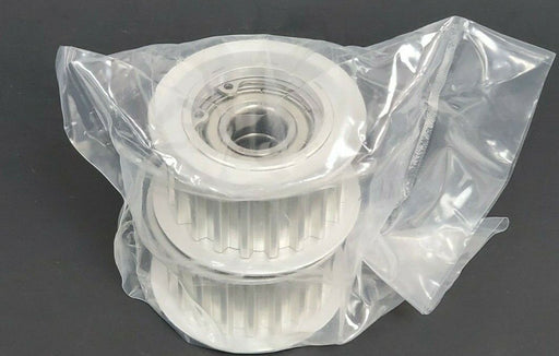 LOT OF 2 NEW MISUMI AHTF20S8M250 FLANGED IDLERS W/ 20 TEETH, 6202Z, DAO5