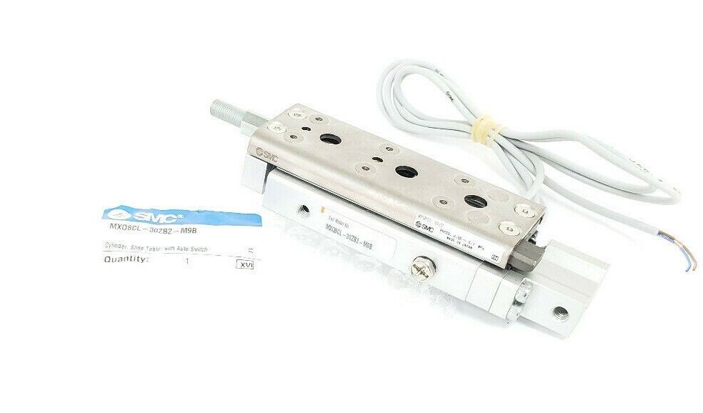 NEW SMC MXQ8CL-30ZB2-M9B CYLINDER, SLIDE TABLE, WITH AUTO SWITCH MXQ8CL30ZB2M9
