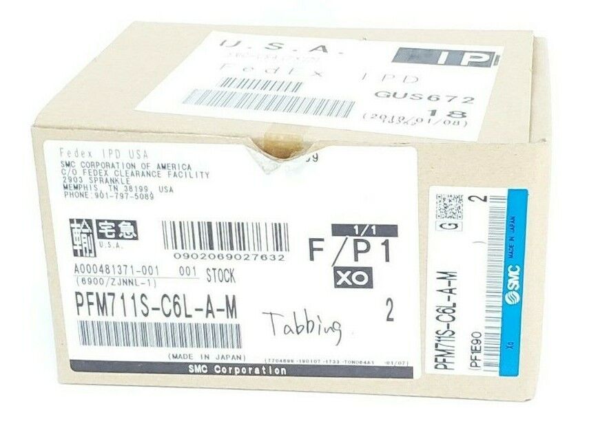 BOX OF 2 NEW SMC PFM711S-C6L-A-M DIGITAL FLOW SWITCH 5C1-84Q PF1E90 PFM711SC6LAM