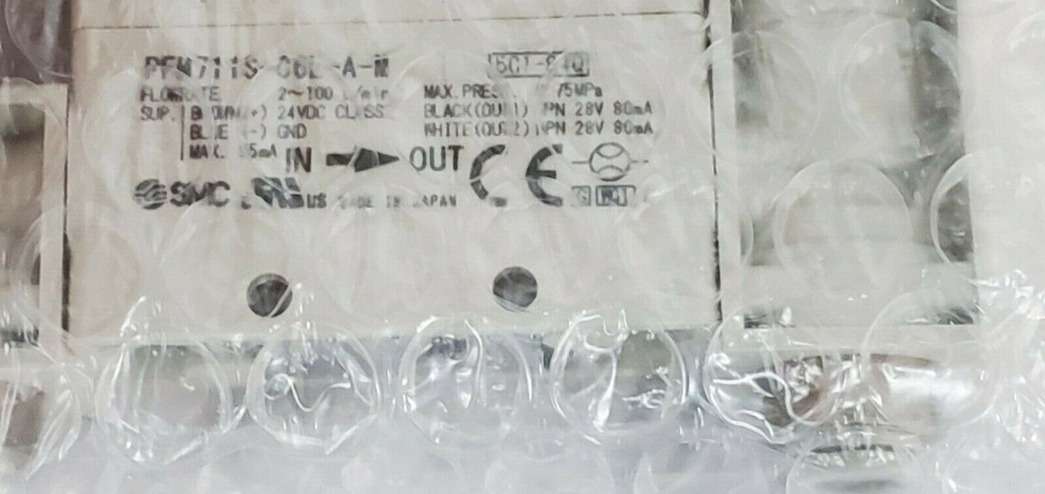 BOX OF 2 NEW SMC PFM711S-C6L-A-M DIGITAL FLOW SWITCH 5C1-84Q PF1E90 PFM711SC6LAM