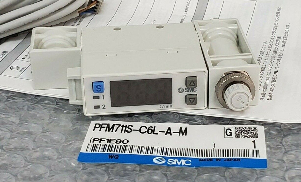 BOX OF 2 NEW SMC PFM711S-C6L-A-M DIGITAL FLOW SWITCH 5C1-84Q PF1E90 PFM711SC6LAM