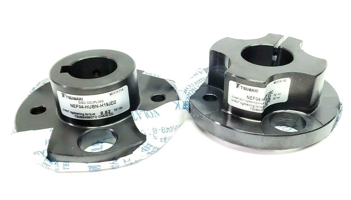 NEW TSUBAKI NEF04-HUBN-H19JD2 / NEF04-HUBK-22C DISC COUPLINGS NEF04