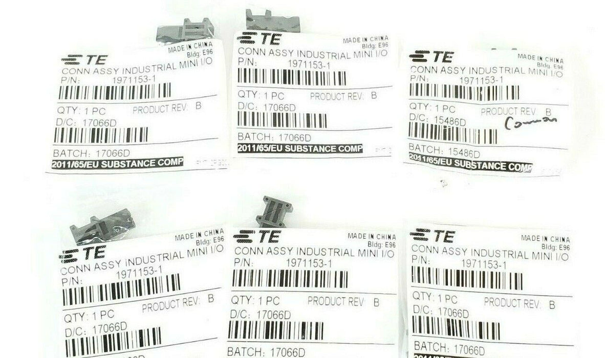 LOT OF 6 NEW TE CONNECTIVITY 1971153-1 INDUSTRIAL MINI I/O CONNECTORS 19711531