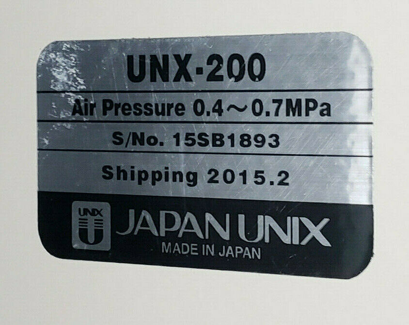 NEW JAPAN UNIX UNX-200 NITROGEN GAS GENERATOR, 1.5L/MIN N2, 0.4~0.7MPa, UNX200