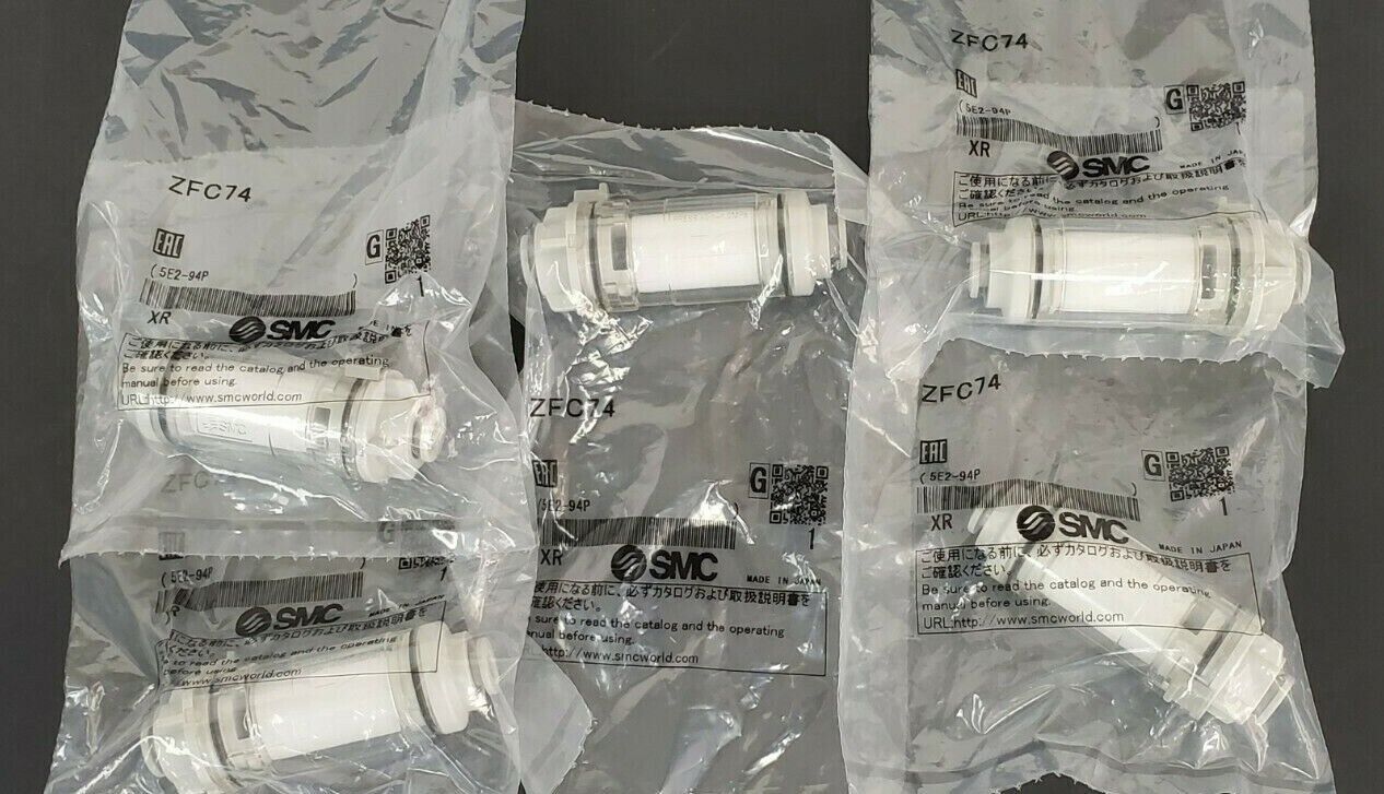 LOT OF 5 NEW SMC ZFC74 IN-LINE AIR FILTERS