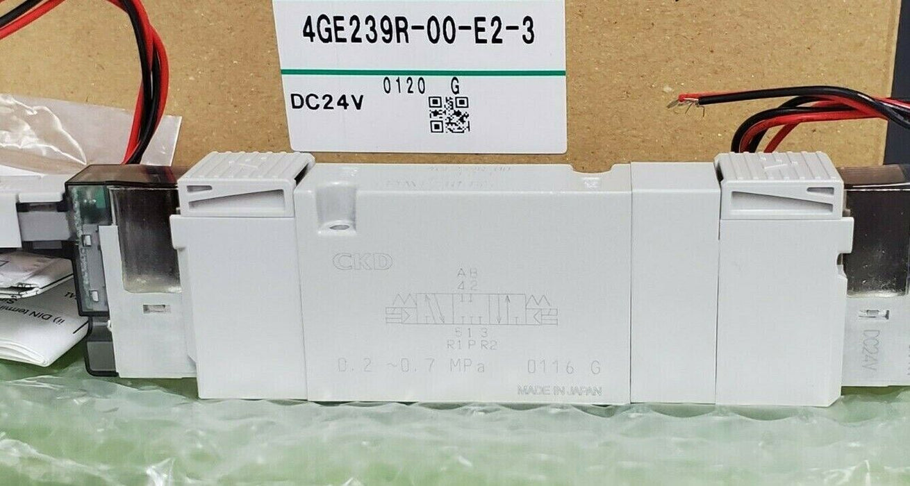 NEW CKD CORP. 4GE239R-00-E2-3 DISCRETE VALVE DC24V 4GE239R00E23