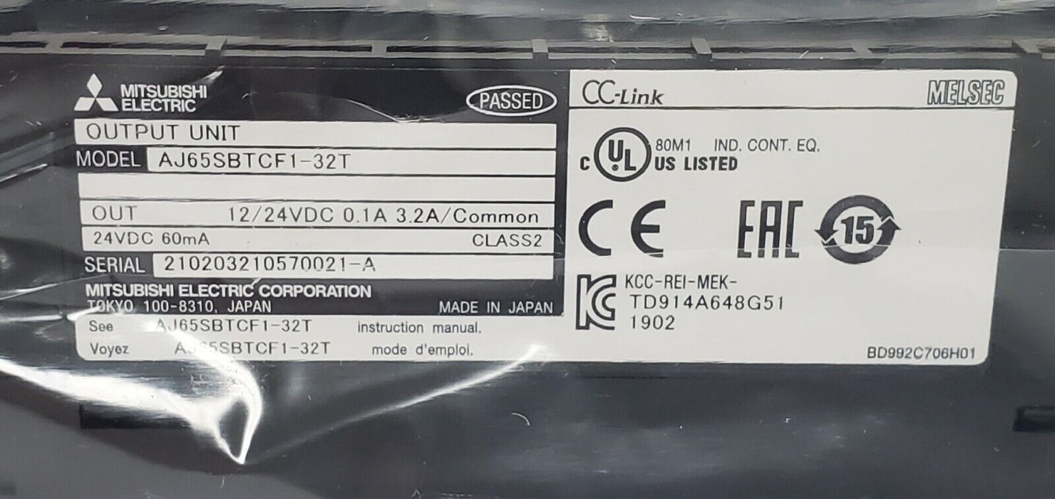 NIB MITSUBISHI ELECTRIC AJ65SBTCF1-32T CC-LINK MELSEC OUTPUT MODULE