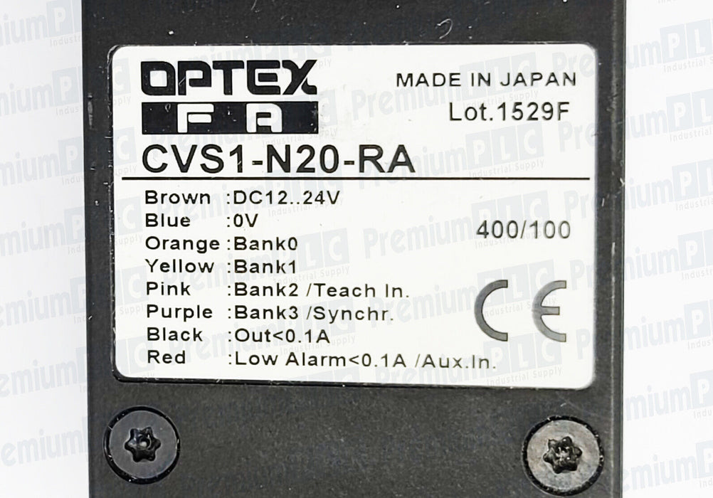 NEW OPTEX CVS1-N20-RA COLOR AREA SENSOR 20 DEGREE DETECTION ANGLE NPN CVS1N20RA