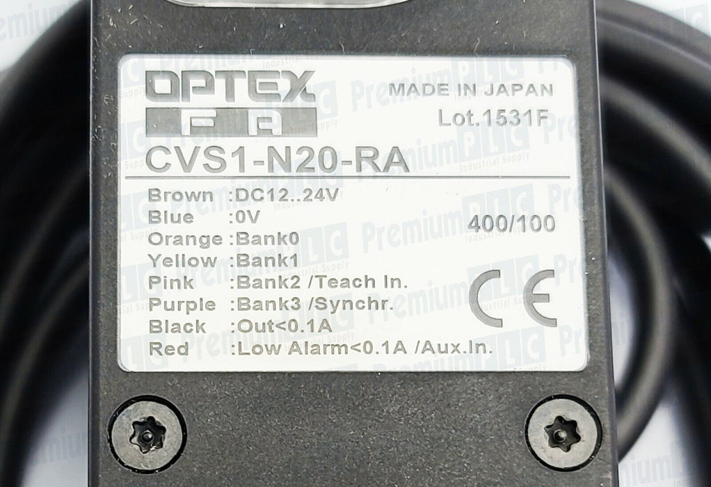 OPTEX CVS1-N20-RA COLOR AREA SENSOR 20 DEGREE DETECTION ANGLE NPN CVS1N20RA