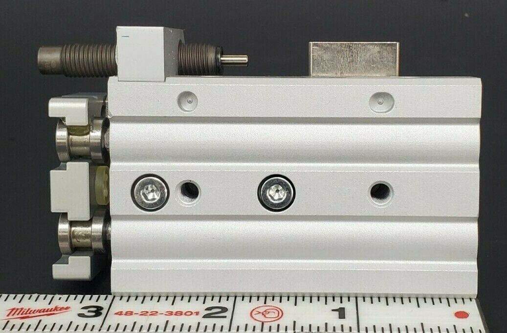NEW SMC MXQ12L-30BS CYLINDER TABLE SLIDE SHOCK ABSORB MXQ12L30BS