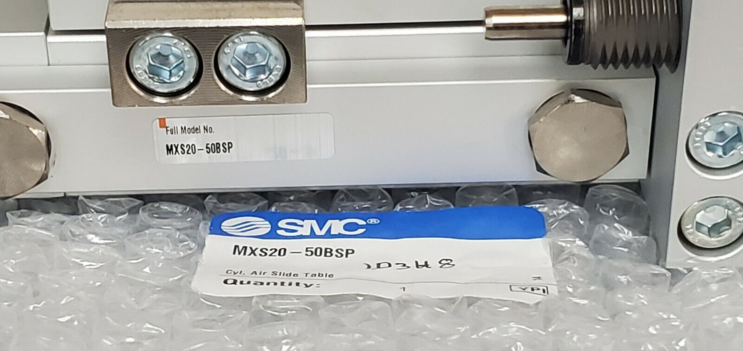 NEW SMC MXS20-50BSP CYLINDER AIR SLIDE TABLE MXS2050BSP