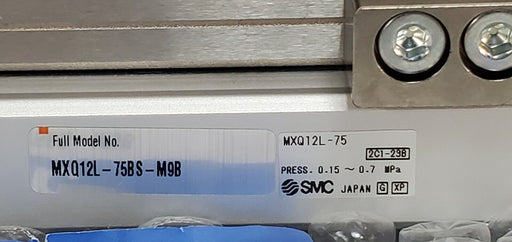 NEW SMC MXQ12L-75BS-M9B CYLINDER SLIDE TABLE MXQ12L75BSM9B, 0.15~0.7 MPa