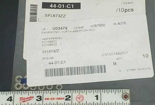 LOT OF 11 NEW MISUMI SFL673ZZ SMALL DEEP GROVE BALL BEARINGS