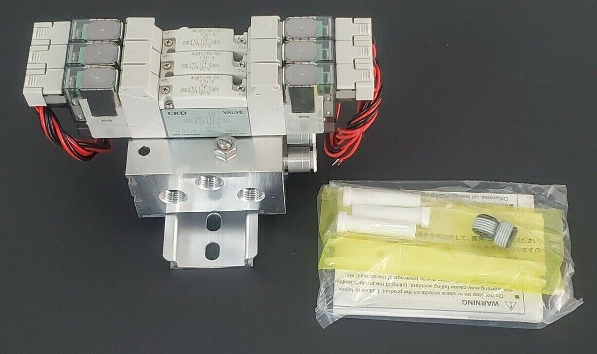 NIB CKD M4GB120R-C6-E2HD-3-3 VALVE MANIFOLD ASSEMBLY DC24V, M4GB120RC6E2HD33