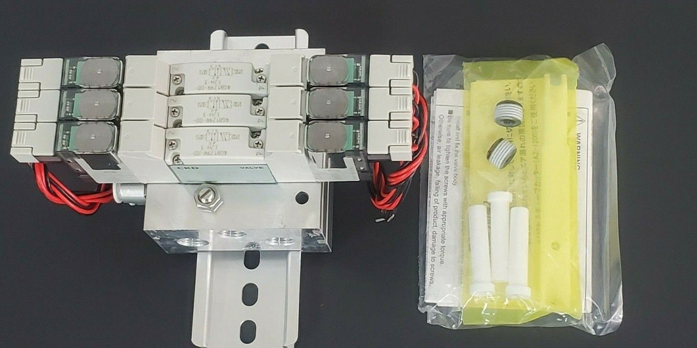 NIB CKD M4GB120R-C6-E2HD-3-3 VALVE MANIFOLD ASSEMBLY DC24V, M4GB120RC6E2HD33