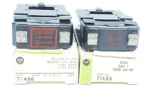 LOT OF 2 NIB ALLEN BRADLEY 71A86 COILS SIZE 1, 120V 60HZ