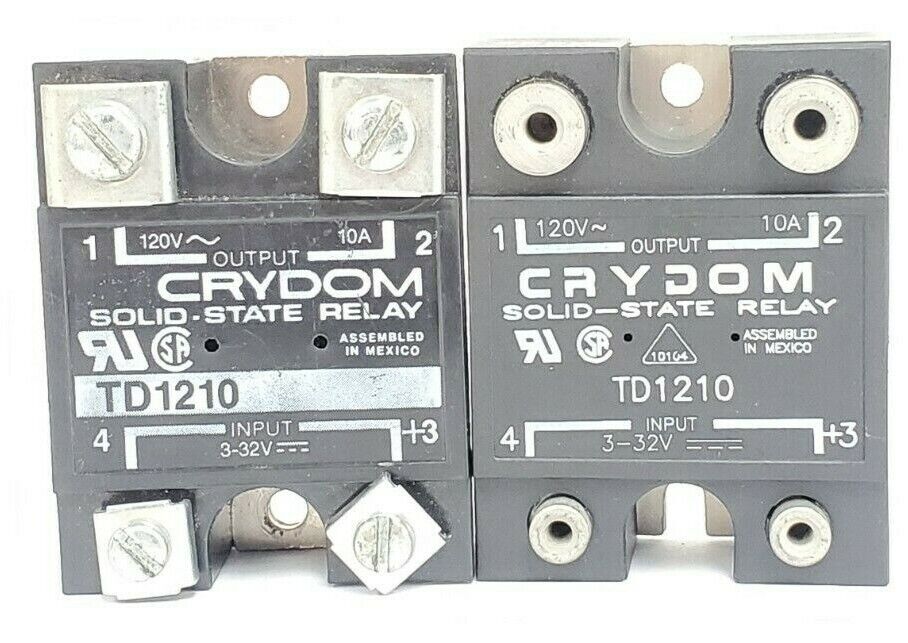 LOT OF 2 CRYDOM TD1210 SOLID STATE RELAYS 120V 10A