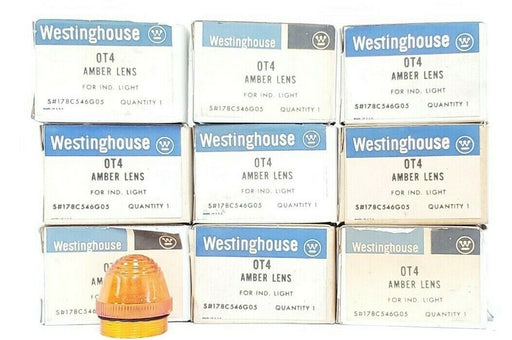 LOT OF 9 NIB WESTINGHOUSE OT4 AMBER LENSES