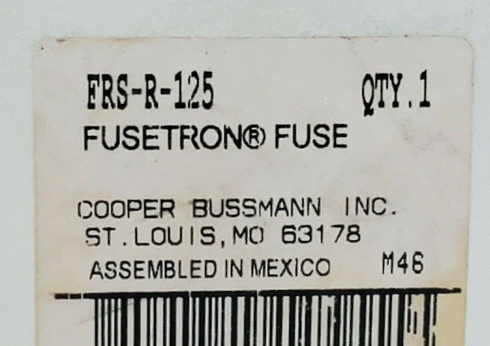 NIB COOPER BUSSMANN FRS-R-125 FUSETRON FUSE 125A, FRSR125
