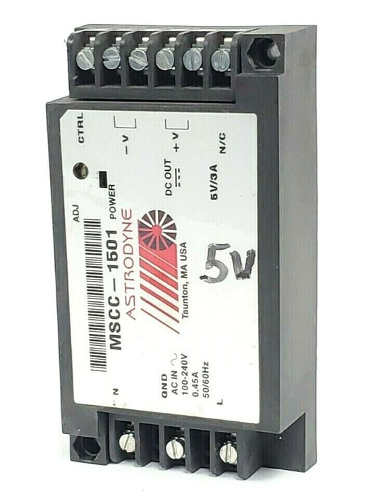 ASTRODYNE MSCC-1501 POWER SUPPLY 100-240V, 0.45A, 50/60HZ, MSCC1501