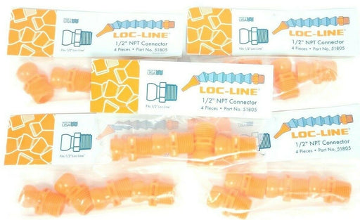 LOT OF 19 NEW LOC-LINE 1/2'' NPT CONNECTOR P/N: 51805