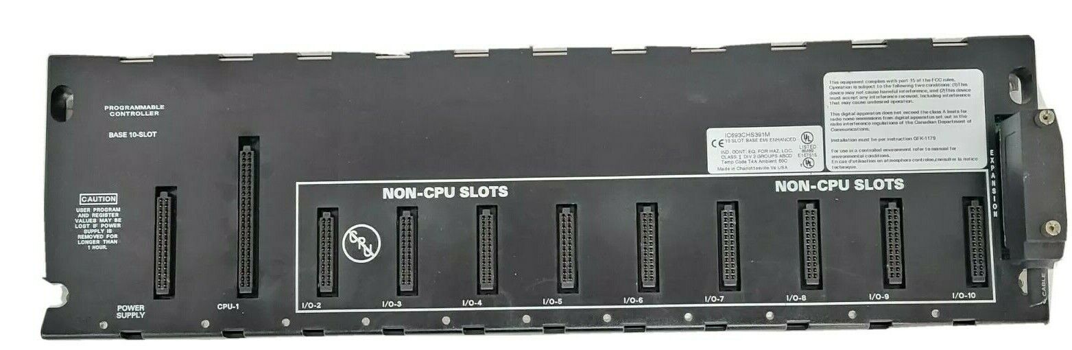 GE FANUC IC693CHS391M 10-SLOT BASE EMI ENHANCED
