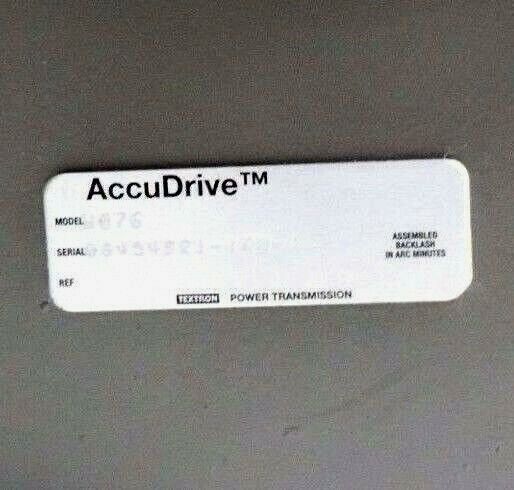 NEW ACCUDRIVE W076 SERIES W PRECISION SERVO GEARHEAD 20:1, W0760020SKHS06GLQERZ