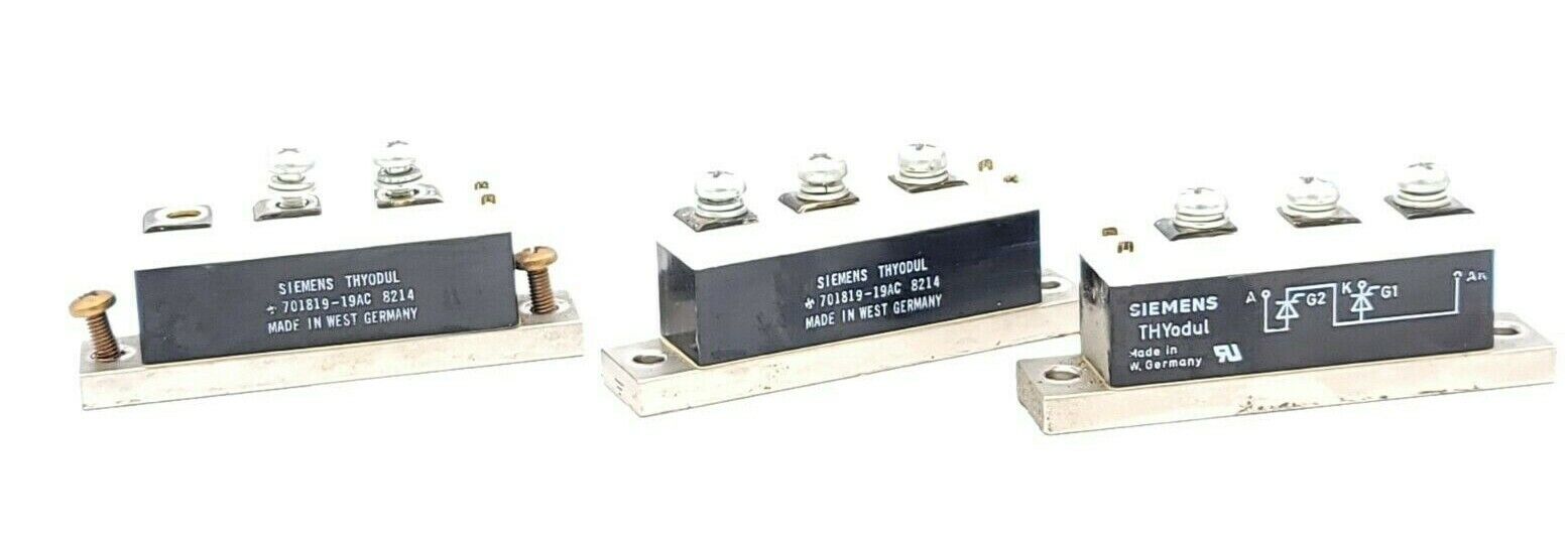 LOT OF 3 SIEMENS THYODUL 701819-19AC RECTIFIER POWER CUBES 70181919AC