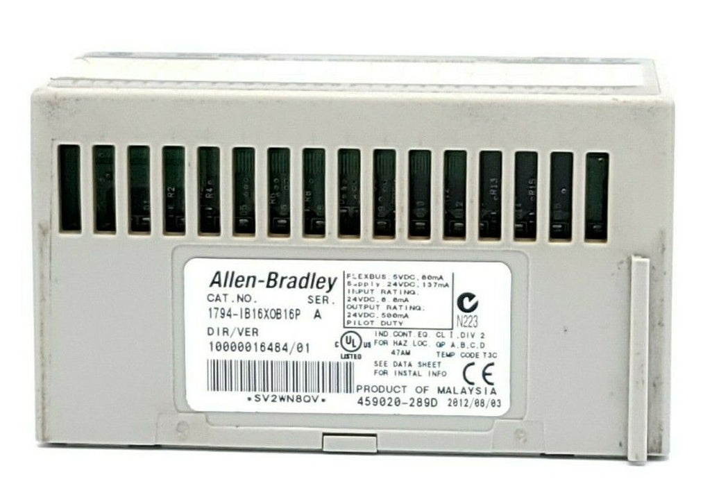 ALLEN BRADLEY 1794-IB16X0B16P SER. A FLEX I/O MODULE 24 VDC SINK