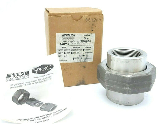 NIB NICHOLSON 6567000 UNIFLEX PIPE COUPLING 1-1/2'' 316L S.S.