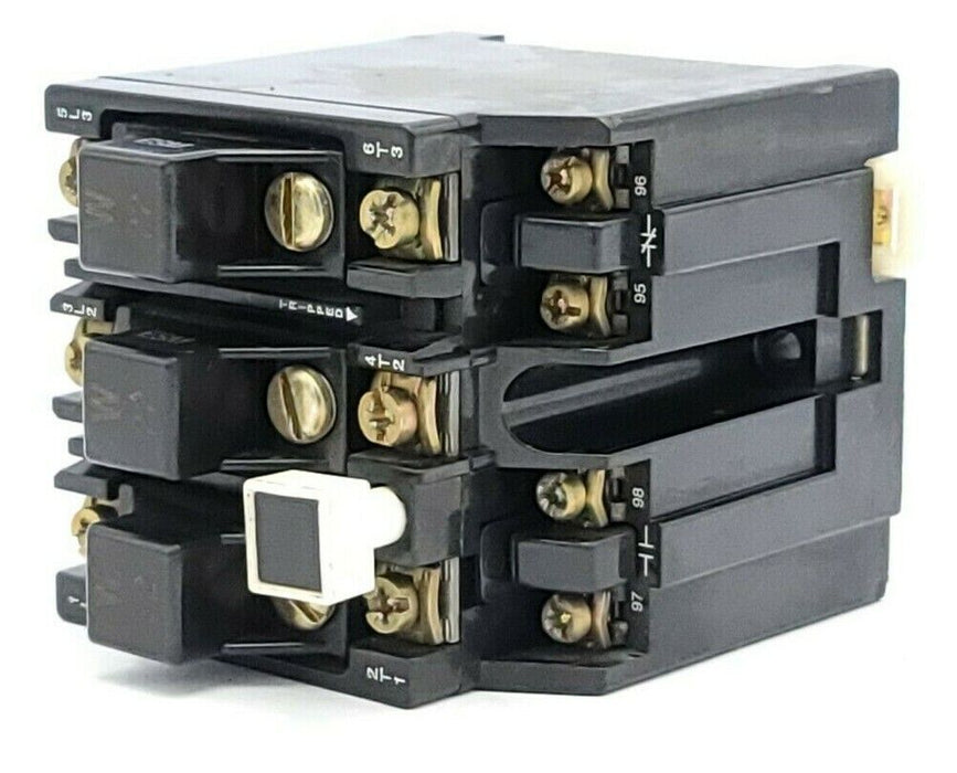 ALLEN BRADLEY 592-JOV169 SER. B OVERLOAD RELAY W/ (3) W22 HEATER ELEMENTS