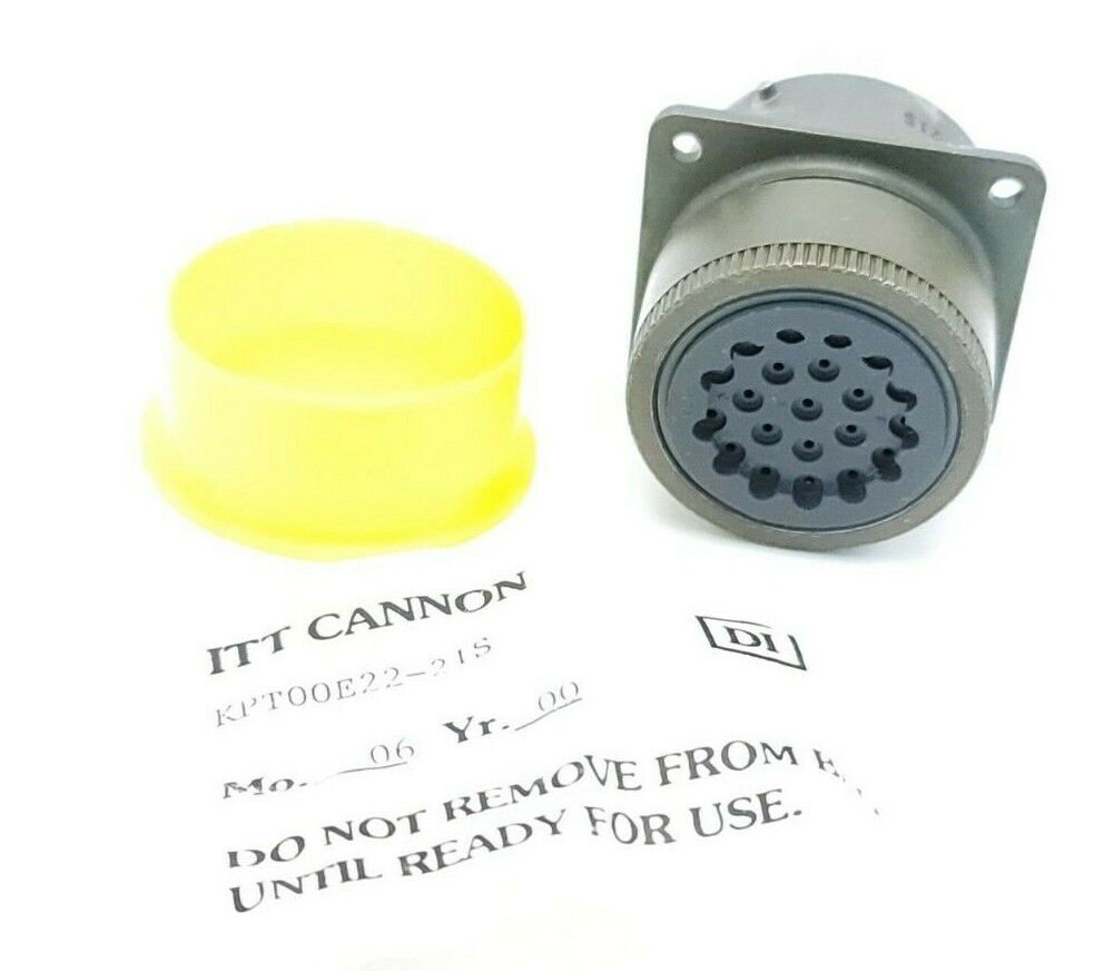 NEW ITT CANNON KPT00E22-21S CIRCULAR CONNECTOR RECEPTACLE 21 POSITON