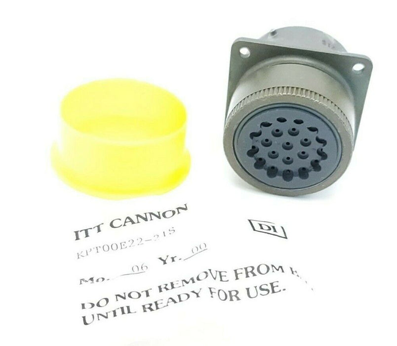NEW ITT CANNON KPT00E22-21S CIRCULAR CONNECTOR RECEPTACLE 21 POSITON