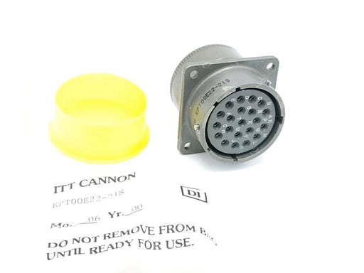 NEW ITT CANNON KPT00E22-21S CIRCULAR CONNECTOR RECEPTACLE 21 POSITON