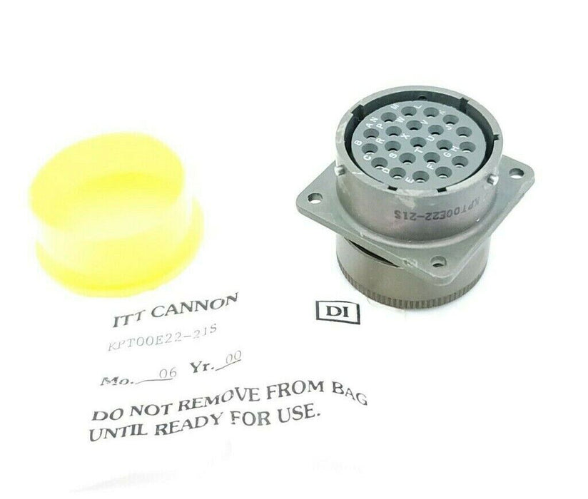 NEW ITT CANNON KPT00E22-21S CIRCULAR CONNECTOR RECEPTACLE 21 POSITON