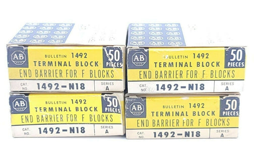 LOT OF 200 NIB ALLEN BRADLEY 1492-N18 SER. A END BARRIER FOR STYLE F 300V