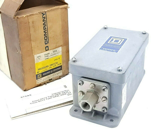 NIB SQUARE D 9012-GRW5 PRESSURE SWITCH 9012GRW5 SER. B RANGE 3-150PSIG