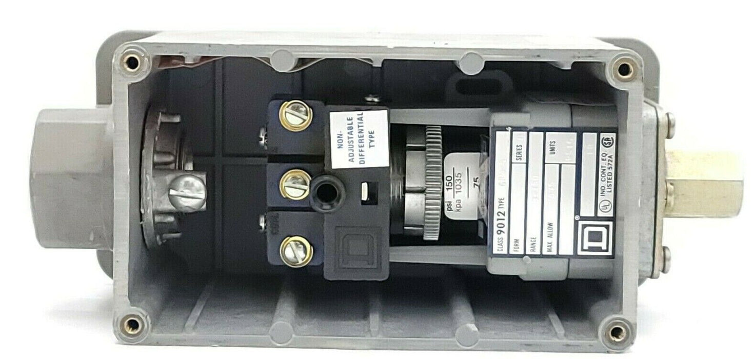 NIB SQUARE D 9012-GRW5 PRESSURE SWITCH 9012GRW5 SER. B RANGE 3-150PSIG
