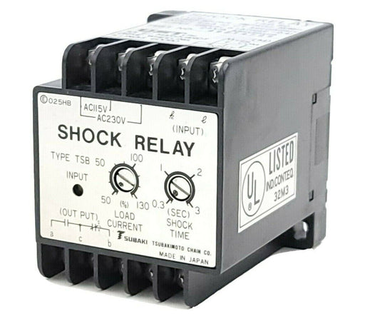 NEW US TSUBAKI TSB 50 SHOCK RELAY 50AMP 115/230VAC 50/60HZ TSB50